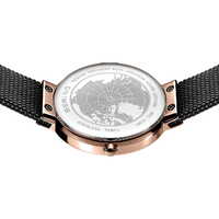 31mm Classic Collection Womens Watch With Black Dial & Milanese Strap & Rose Gold Case By BERING image
