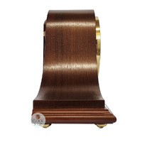 21cm Walnut Mechanical Tambour Mantel Clock With Westminster Chime By AMS  image