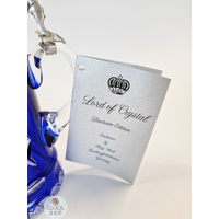 Lord Of Crystal Blue Glass Beer Stein With Poseidon On Lid 0.5L By KING image