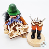 15cm Erzgebirge Vendor German Incense Burner With Green Hat image