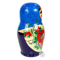 Kirov Russian Dolls- Blue Scarf & Purple Dress 26cm (Set Of 10) image