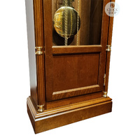 195cm Walnut Grandfather Clock With Westminster Chime & Brass Accents By HERMLE image