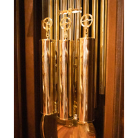 206cm Walnut Grandfather Clock With Tubular Bells & Triple Chime By HERMLE image