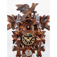 5 Leaf & Bird 1 Day Mechanical Carved Cuckoo Clock 20cm By HÖNES image