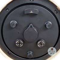 46cm Indoor / Outdoor Tiled Round Silent Wall Clock With Weather Dials By AMS (Warped Dial) image