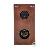 42cm Mahogany Nautical Weather Station With Quartz Clock & Barometer By FISCHER image