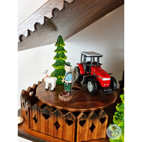 Farmer With Tractor Battery Chalet Cuckoo Clock 25cm By ENGSTLER image