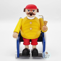 14cm Man In Wheelchair German Incense Burner By Richard Glässer image