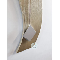 70cm Silver Wave Modern Wall Clock With Pendulum By HERMLE (Small Imperfections) image