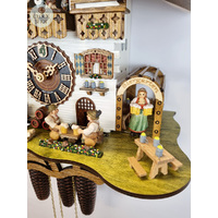Bavarian Beer Drinkers 8 Day Mechanical Chalet Cuckoo Clock With Dancers 38cm By HÖNES image