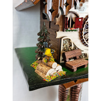 Dog & Bell Tower 1 Day Mechanical Chalet Cuckoo Clock 24cm By TRENKLE image