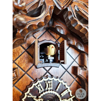 Hunter & Deer Battery Carved Cuckoo Clock 42cm By TRENKLE image