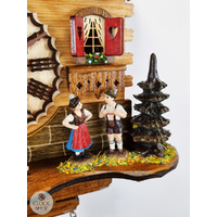Accordion Player & Couple Battery Chalet Cuckoo Clock 25cm By TRENKLE image