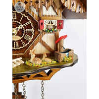 Accordion Player & Bell Tower Battery Chalet Cuckoo Clock 30cm By TRENKLE image
