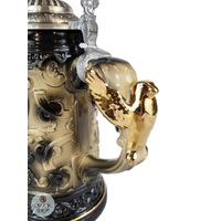 Deutschland Golden Eagle Beer Stein With Golden Eagle On Handle & Lid 0.75L By KING image