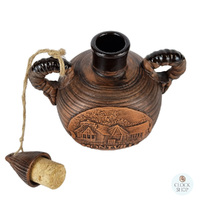 Medieval Style Ceramic Bottle With Clock Shop Montville Logo 0.4L image