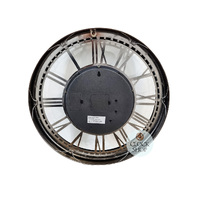 53.3cm Levi Silver Moving Gear Wall Clock By COUNTRYFIELD image