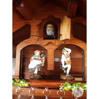 Beer Drinkers & Rolling Pin 8 Day Mechanical Chalet Cuckoo Clock With Dancers 40cm By HÖNES image