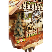 Beer Drinkers & Rolling Pin 1 Day Mechanical Chalet Cuckoo Clock With Dancers 34cm By HÖNES image