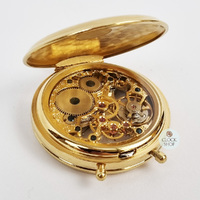 49mm Gold Mechanical Skeleton Desk Pocket Watch By CLASSIQUE (Roman) image