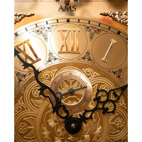 196cm Walnut Grandfather Clock With Westminster Chime And Full Glass Door By AMS image