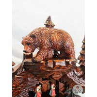 Bears In Forest 8 Day Mechanical Carved Cuckoo Clock 64cm By HÖNES image