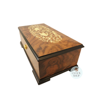 Burlwood 50 Note Music Box With Arabesque Inlay (3 Beethoven Melodies) image