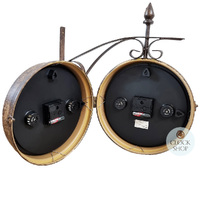 44cm Two-Sided Wrought Iron Wall Clock By AMS image