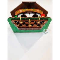 16cm Chalet Weather House Tudor Style With Key Hanger By TRENKLE image