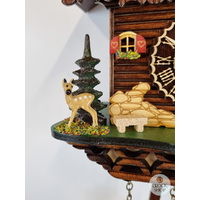 Black Forest Battery Chalet Cuckoo Clock With Deer 20cm By TRENKLE image