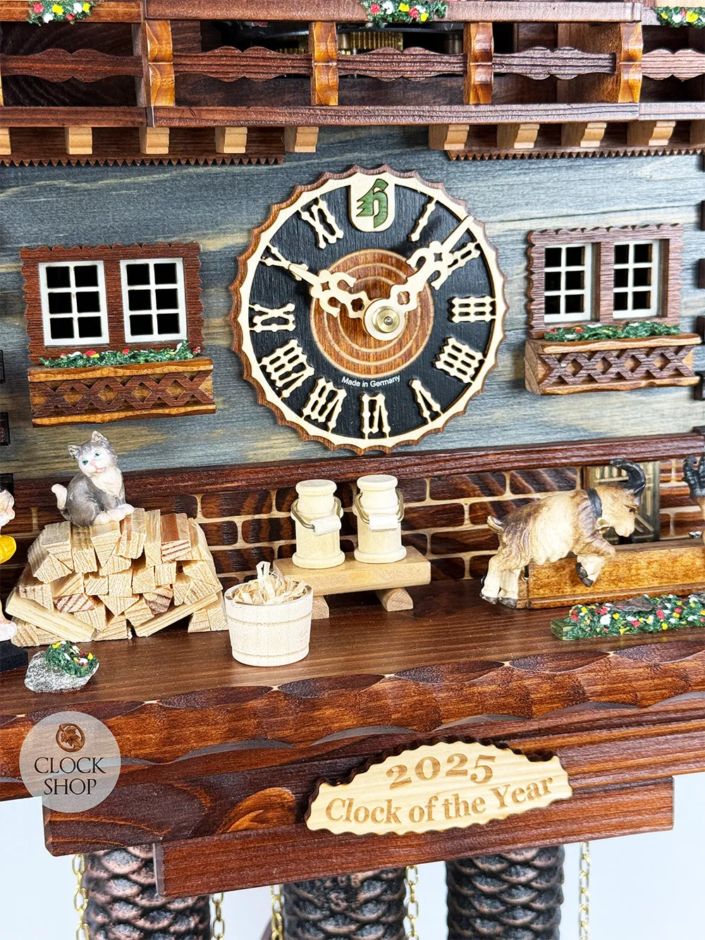 Clock Of The Year 2025 8 Day Mechanical Chalet Cuckoo Clock With Dancers By HÖNES image