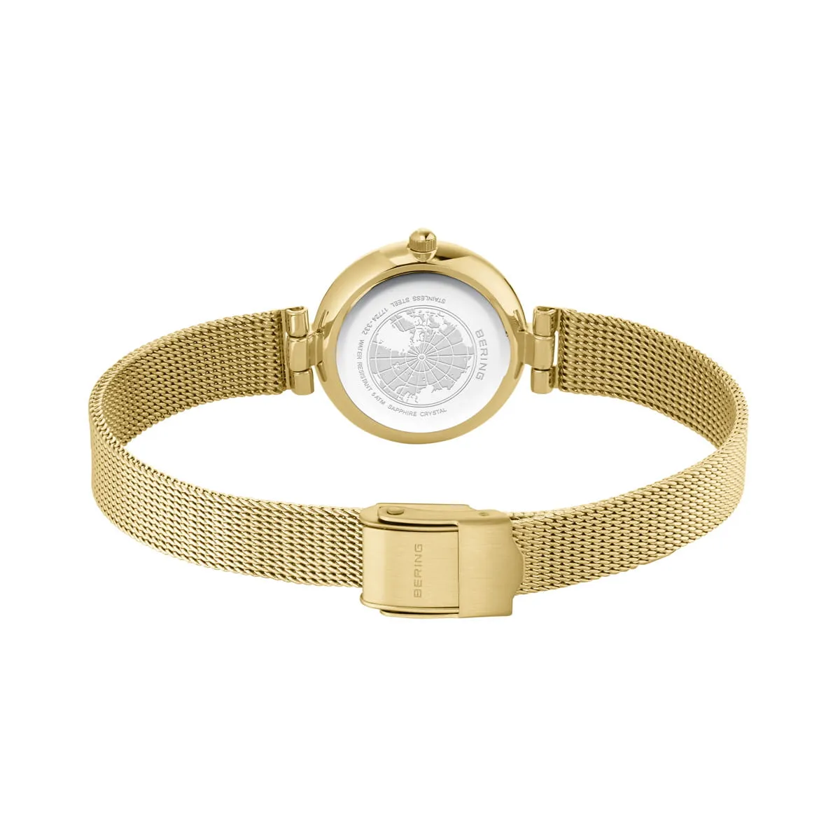 Gift Set- 25mm Classic Collection Gold & Black Womens Watch With Free Bracelet By BERING image