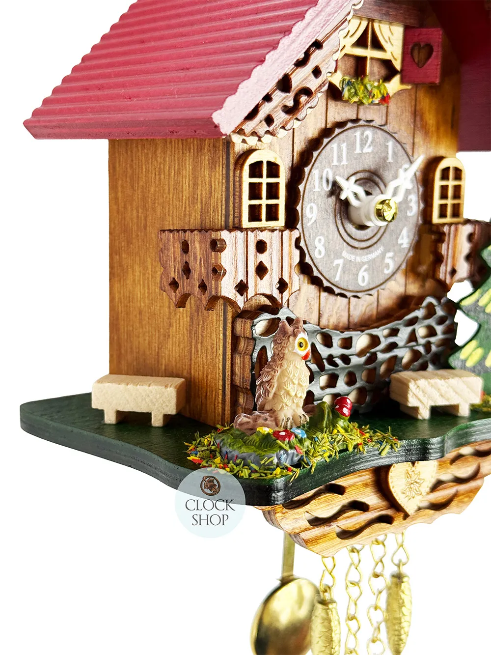 Forest Cabin Battery Chalet Kuckulino With Owl 16cm By TRENKLE image