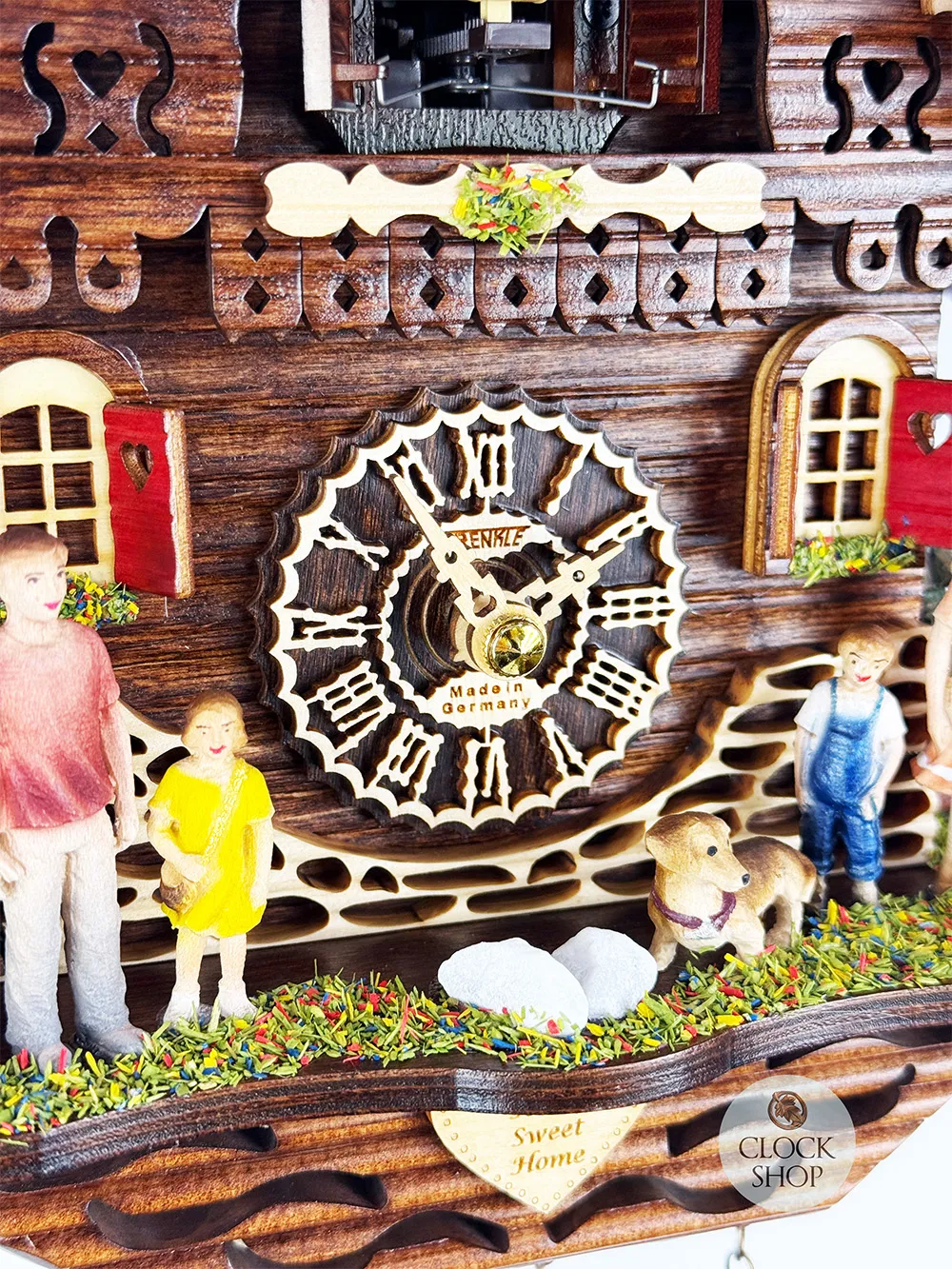 Home Sweet Home Battery Chalet Cuckoo Clock 21cm By TRENKLE image