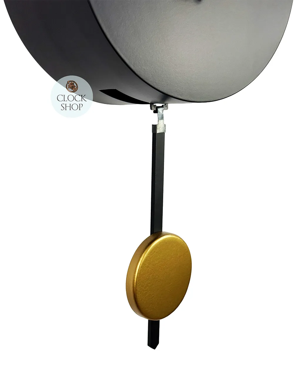 Black Round Modern Battery Cuckoo Clock 19cm By ENGSTLER image