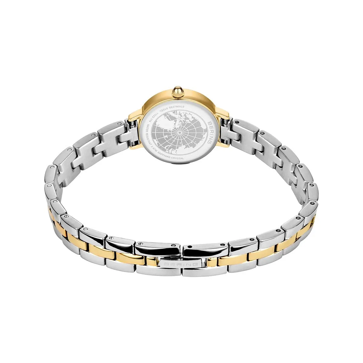 22mm Classic Collection Womens Watch With White Dial & Two-Tone Band By BERING image