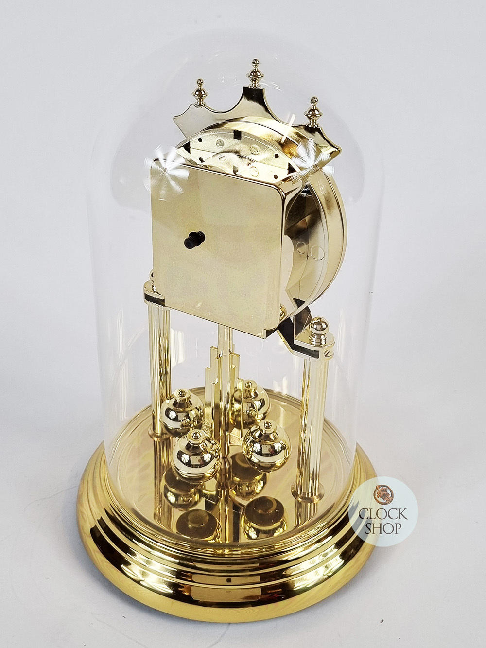 23cm Gold Anniversary Clock With White Arabic Dial & Westminster Chime By HALLER (Scratched Base) image