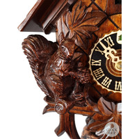 Squirrels 8 Day Mechanical Chalet Cuckoo Clock 28cm By HÖNES image