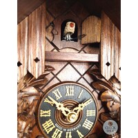 Squirrels 1 Day Mechanical Chalet Cuckoo Clock 28cm By HÖNES image
