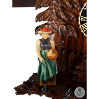 Clock Peddler & Lady 8 Day Mechanical Chalet Cuckoo Clock With Dancers 50cm By HÖNES image