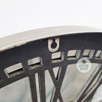 80cm Levi Silver Moving Gear Wall Clock By COUNTRYFIELD image