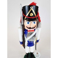 39cm White & Blue Soldier Nutcracker By Seiffener image