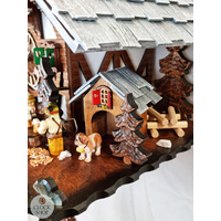 Beer Drinkers & Water Wheel Battery Chalet Cuckoo Clock 43cm By ENGSTLER image