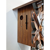 5 Leaf & Deer 1 Day Mechanical Carved Cuckoo Clock 42cm By ENGSTLER image