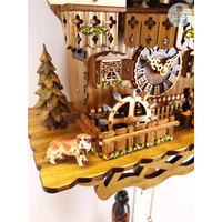 Beer Drinkers & Water Wheel Battery Chalet Cuckoo Clock 30cm By HÖNES image