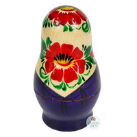 Kirov Russian Dolls- White Scarf & Purple Dress 10cm (Set Of 5) image