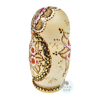 Woodburn Russian Dolls- Gold & Fuschia 18cm (Set Of 5) image