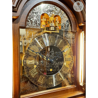 210cm Walnut Grandfather Clock With Triple Chime & Dancers By SCHNEIDER image