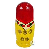 Semenov Russian Dolls- Red Scarf & Yellow Dress 17cm (Set Of 7) image