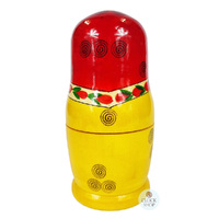 Semenov Russian Dolls- Red Scarf & Yellow Dress 20cm (Set Of 8) image